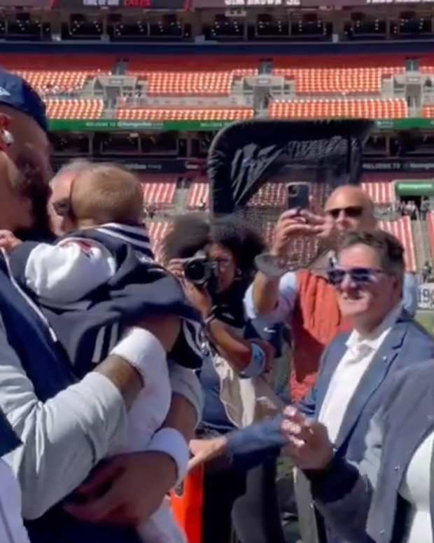 Dak and Sarah at kickoff.