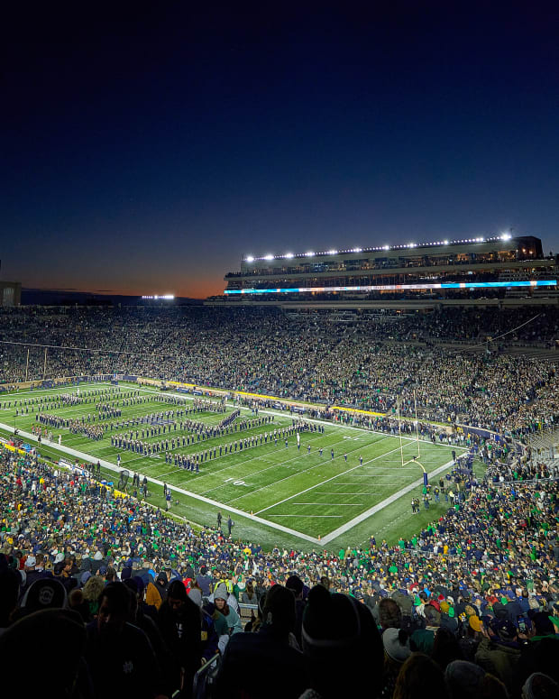 A general view of Notre Dame Stadium in South Bend.