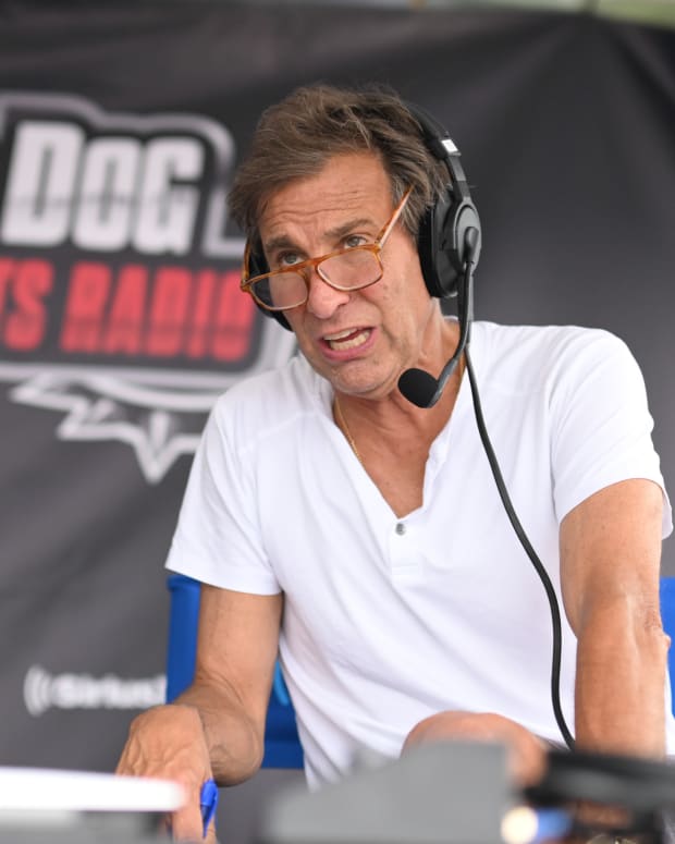 Chris "Mad Dog" Russo broadcasting on SiriusXM at the Jersey Shore.