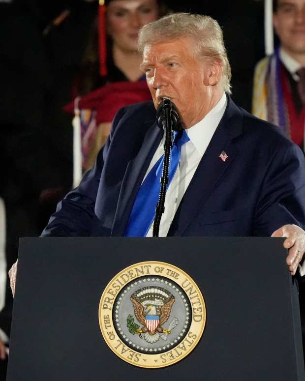 President Trump at the University of Alabama.