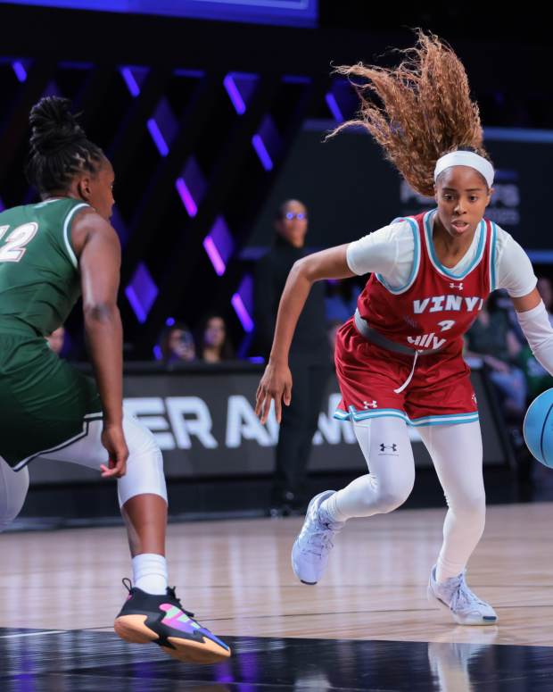 Vinyl BC guard Jordin Canada in the Unrivaled championship game.