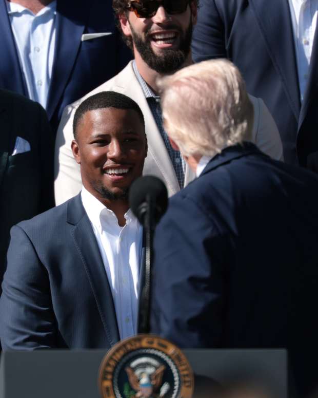 Saquon Barkley at the White House.