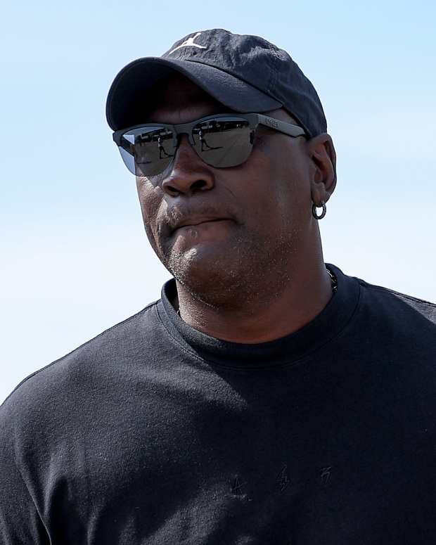 HOMESTEAD, FLORIDA - OCTOBER 27: Michael Jordan, NBA Hall of Famer and co-owner of 23XI Racing walks the grid prior to the NASCAR Cup Series Straight Talk Wireless 400 at Homestead-Miami Speedway on October 27, 2024 in Homestead, Florida. (Photo by James Gilbert/Getty Images)