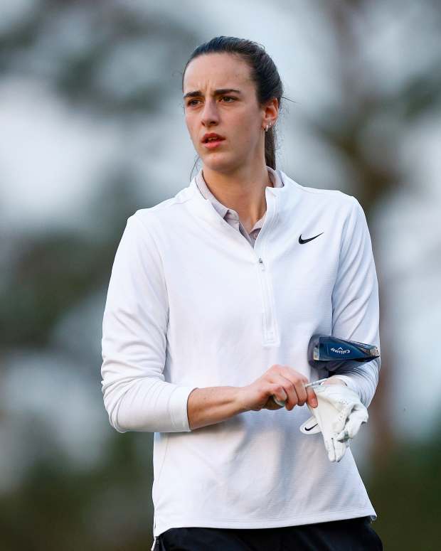 Caitlin Clark on the golf course.