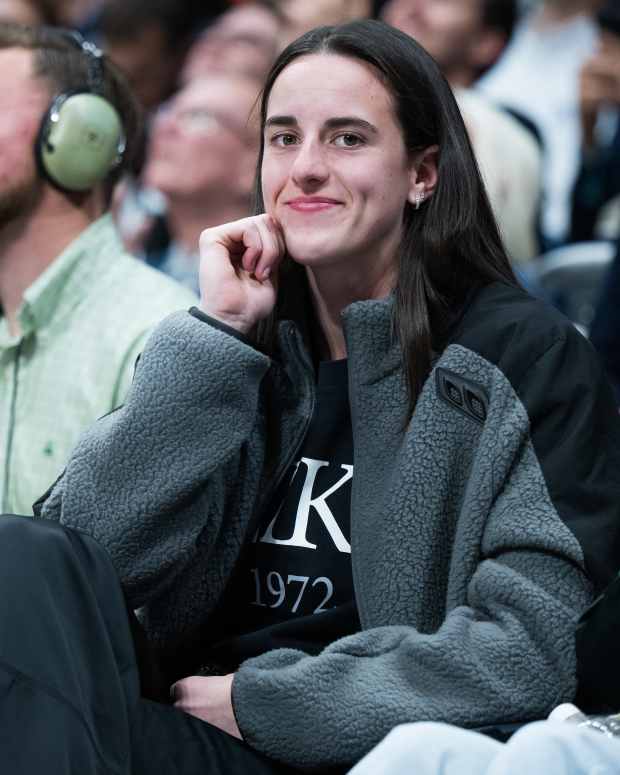 Caitlin Clark attends Butler game.