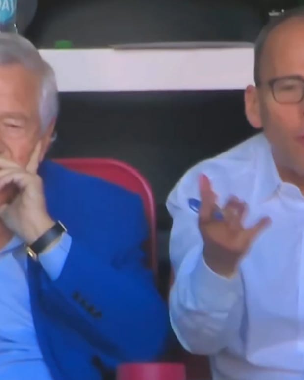 Robert Kraft and Jonathan Kraft watched the Patriots.