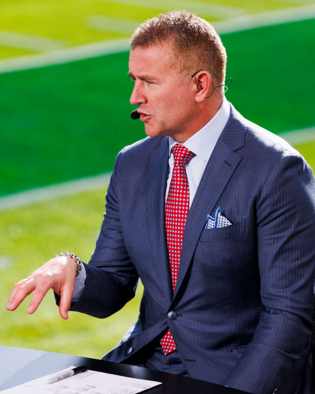 Kirk Herbstreit at the Rose Bowl.