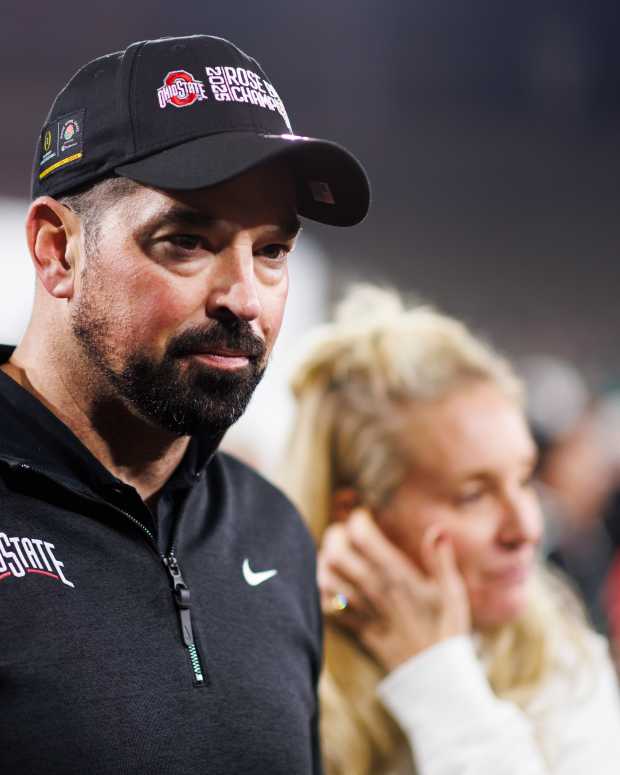 Ryan Day leaves Rose Bowl field.