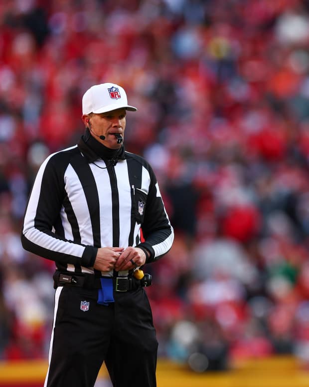 Referee Clay Martin working a Chiefs game at Arrowhead Stadium.