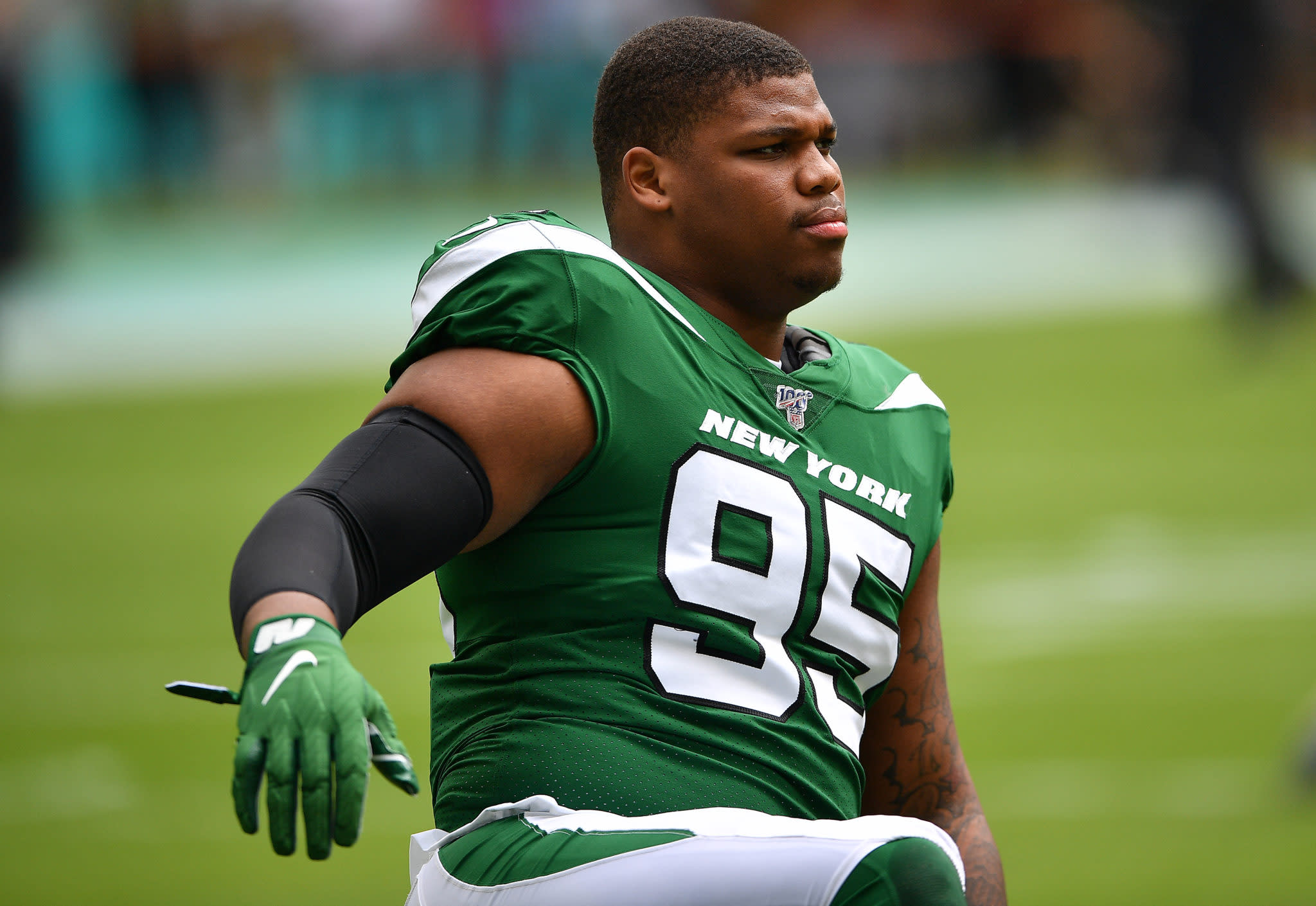 テンダーロイン MOCK NECK NFL グレー　L New York Jets Make Decision On Star DL Quinnen Williams