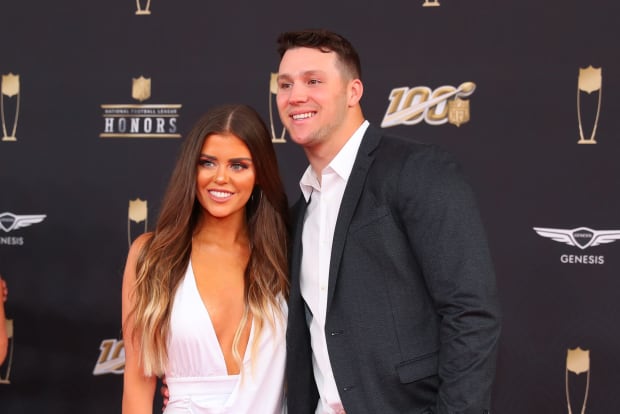 Josh Allen's girlfriend rocks Bills crop top ahead of win