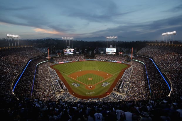 See Dodger Stadium amazing before (flooded) and after (sunny) photos 