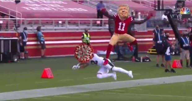 Twitter removes Trump video of president's head on 49ers receiver Brandon  Aiyuk