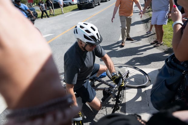 Video Shows President Joe Biden Falling Off His Bike Today - The Spun: What's Trending In The Sports World Today