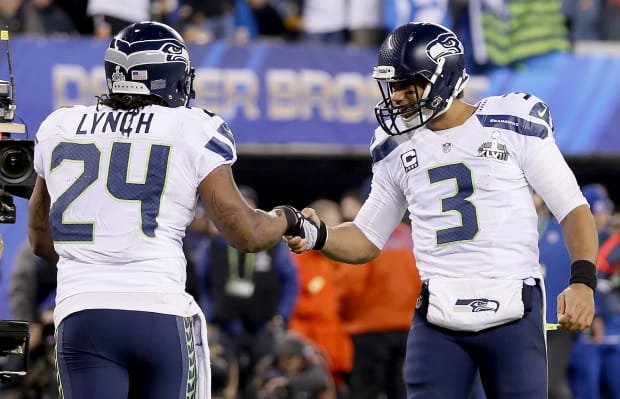 Richard Sherman, Marshawn Lynch on Broncos' Russell Wilson