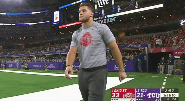 Former Ohio State DE Nick Bosa was also just carted off the field with an  apparent lower body injury