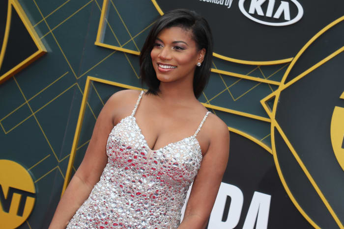 Taylor Rooks at the NBA Awards.