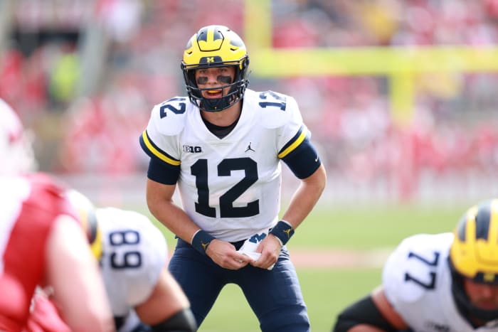 Michigan Wolverines quarterback Cade McNamara.