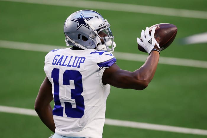 Michael Gallup on the field for the Dallas Cowboys.