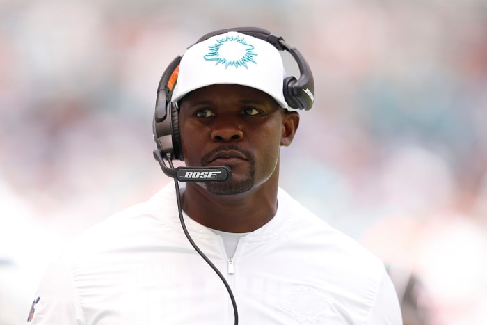 Brian Flores on the Miami Dolphins.