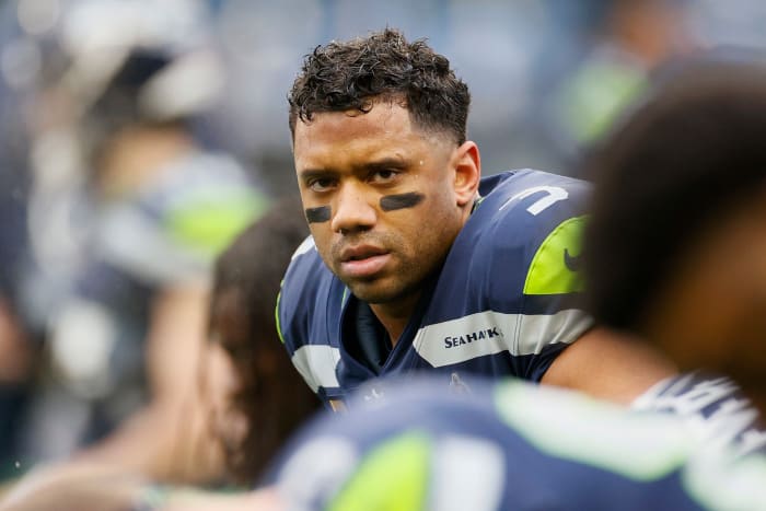Russell Wilson on the field.