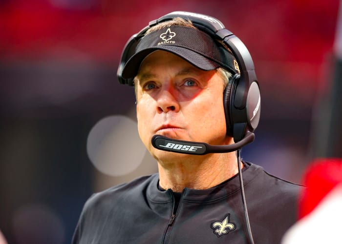 Sean Payton on the sidelines in New Orleans