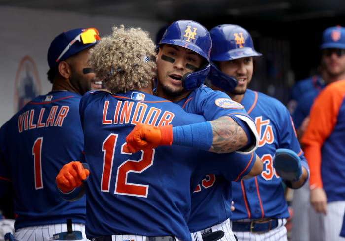 Javy Baez for the Mets on Sunday against the Nationals.