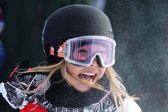 Chloe Kim at the Winter Olympics in 2022.