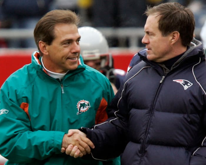 Old Video Of Bill Belichick, Nick Saban Celebrating Together Goes Viral ...