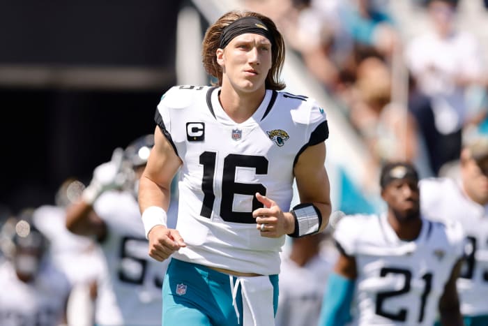 Jaguars quarterback Trevor Lawrence on Sunday.