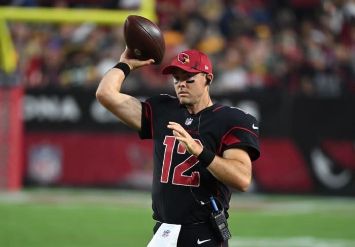 Arizona Cardinals quarterback Colt McCoy on the field.