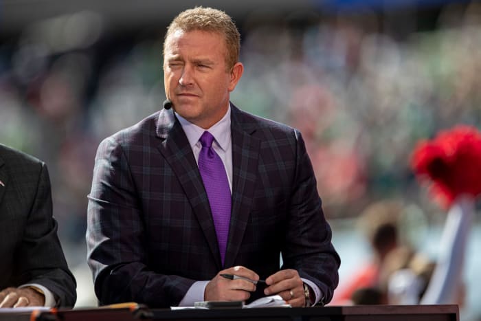 ESPN college football analyst Kirk Herbstreit on the set.