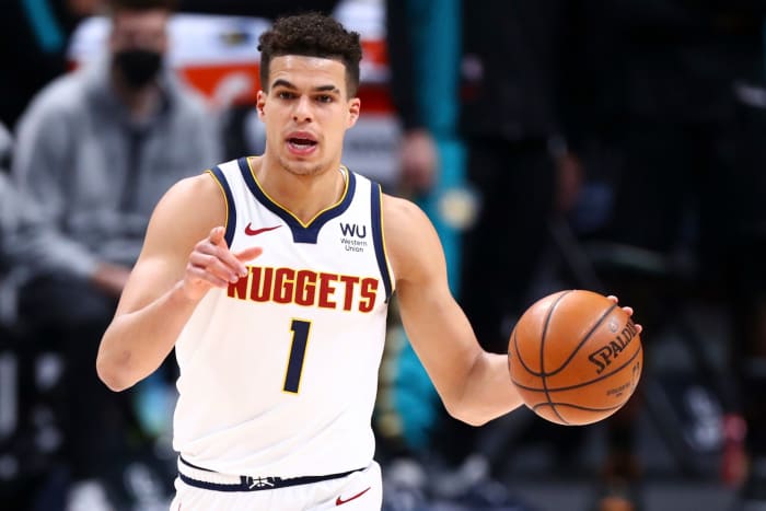 Nuggets forward Michael Porter Jr. handles the ball.