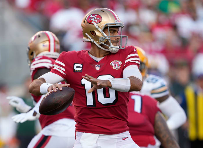 49ers quarterback Jimmy Garoppolo on Sunday.