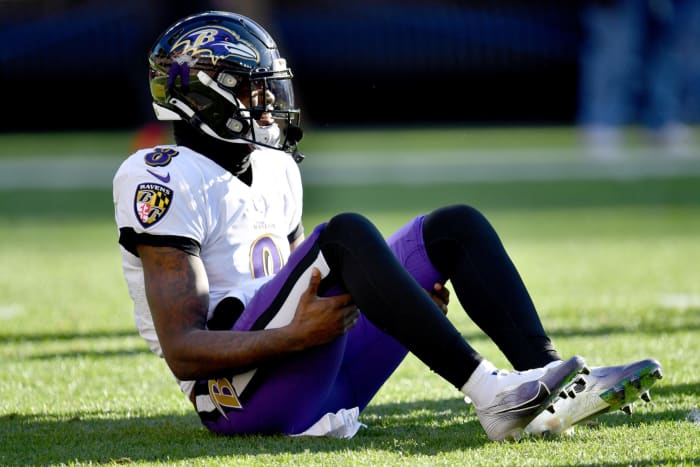 Baltimore Ravens quarterback Lamar Jackson injury.