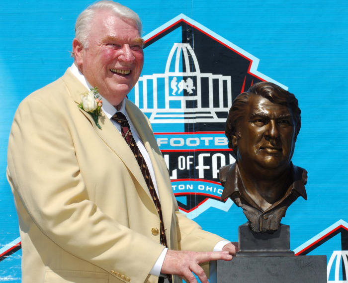 John Madden at the Pro Football Hall of Fame.