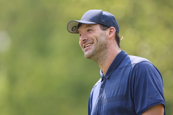 Tony Romo during a golf outing this year.