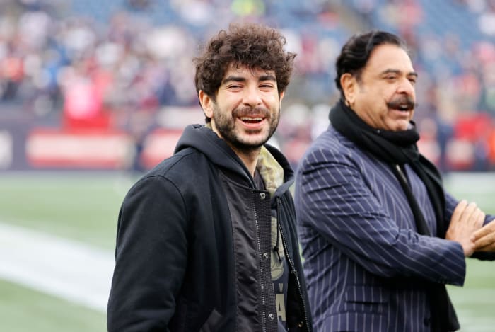 Tony Khan and Shad (Shahid) Khan NFL: JAN 02 Jaguars at Patriots
