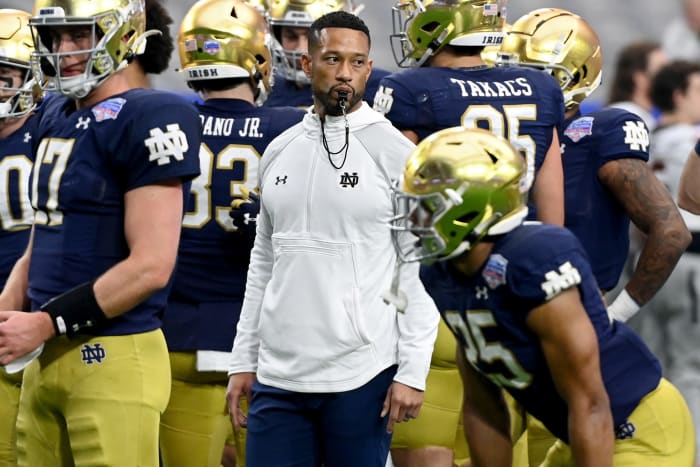 Marcus Freeman at the Fiesta Bowl.