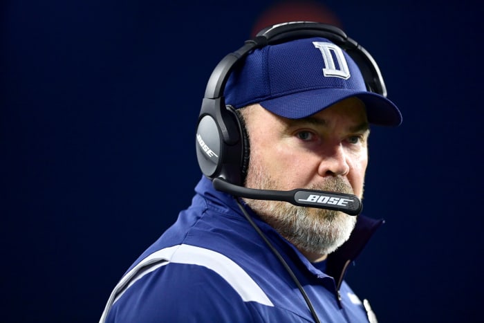 Dallas Cowboys head coach Mike McCarthy on the field.