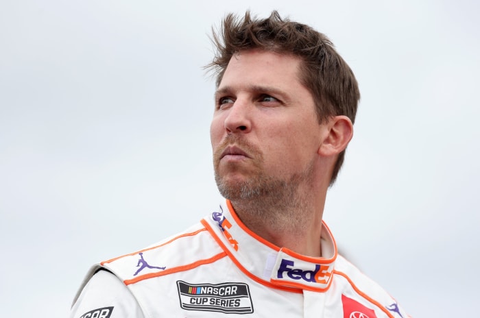 Denny Hamlin close up.