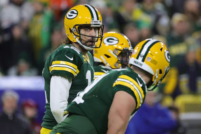 Green Bay Packers quarterback Aaron Rodgers.