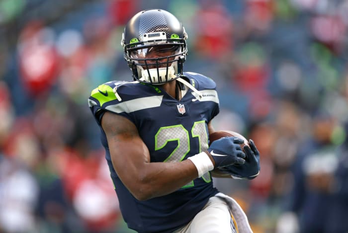 Seattle Seahawks running back Adrian Peterson.
