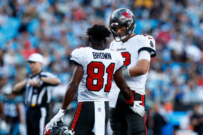 Antonio Brown and Tom Brady.