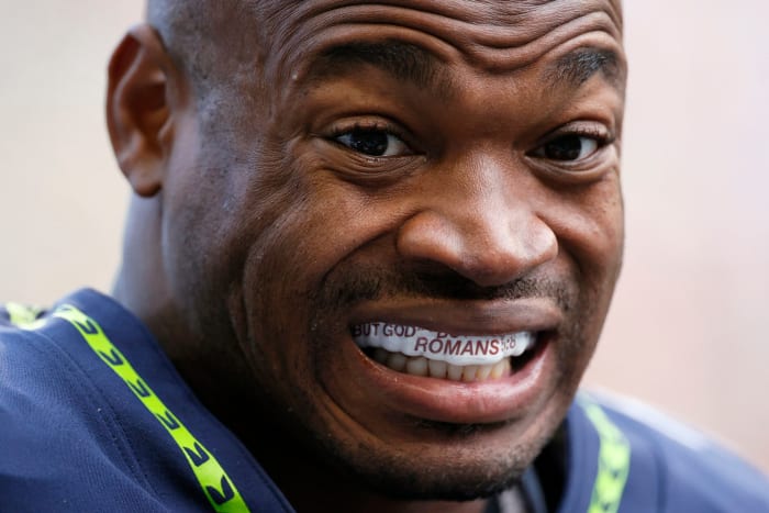 Seattle Seahawks running back Adrian Peterson.