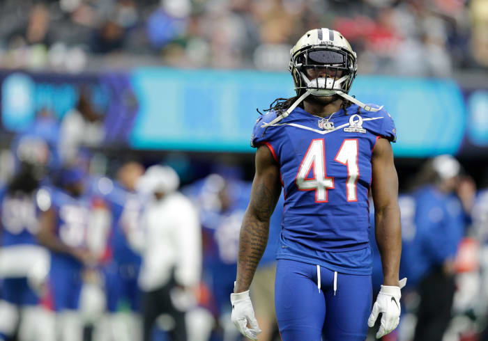 Alvin Kamara at the Pro Bowl in Las Vegas.