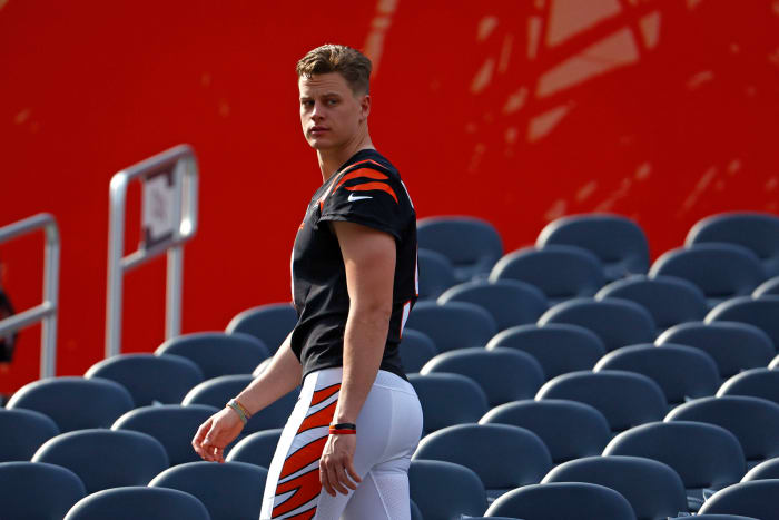 Joe Burrow before Super Bowl 56 on Sunday.