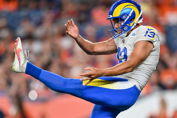 Los Angeles Rams punter Corey Bojorquez during preseason.