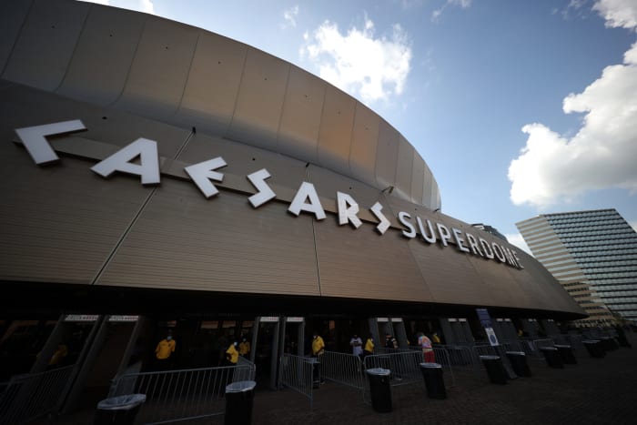 The Caesars Superdome home of the New Orleans Saints.