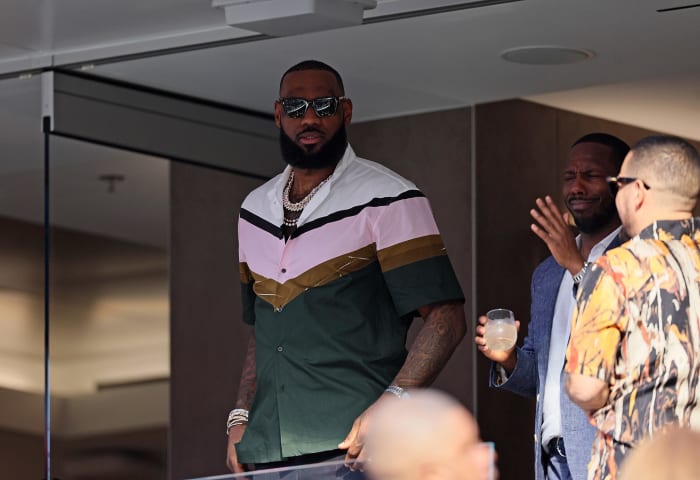 LeBron James at SoFi Stadium.